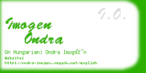 imogen ondra business card